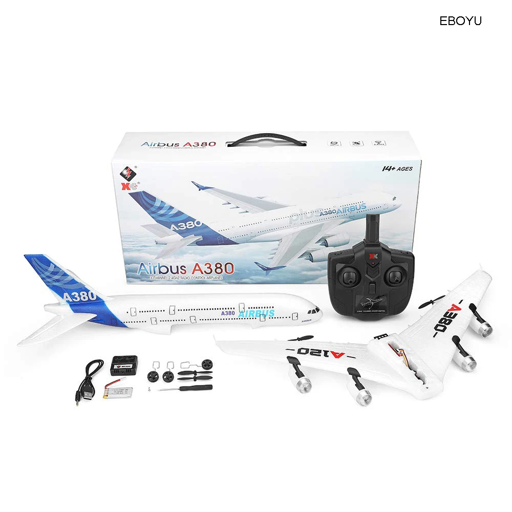 Wltoys Xk A120 Airbus A380 модель самолета с дистанционным управлением 2 4g 3ch Epp Rc самолет