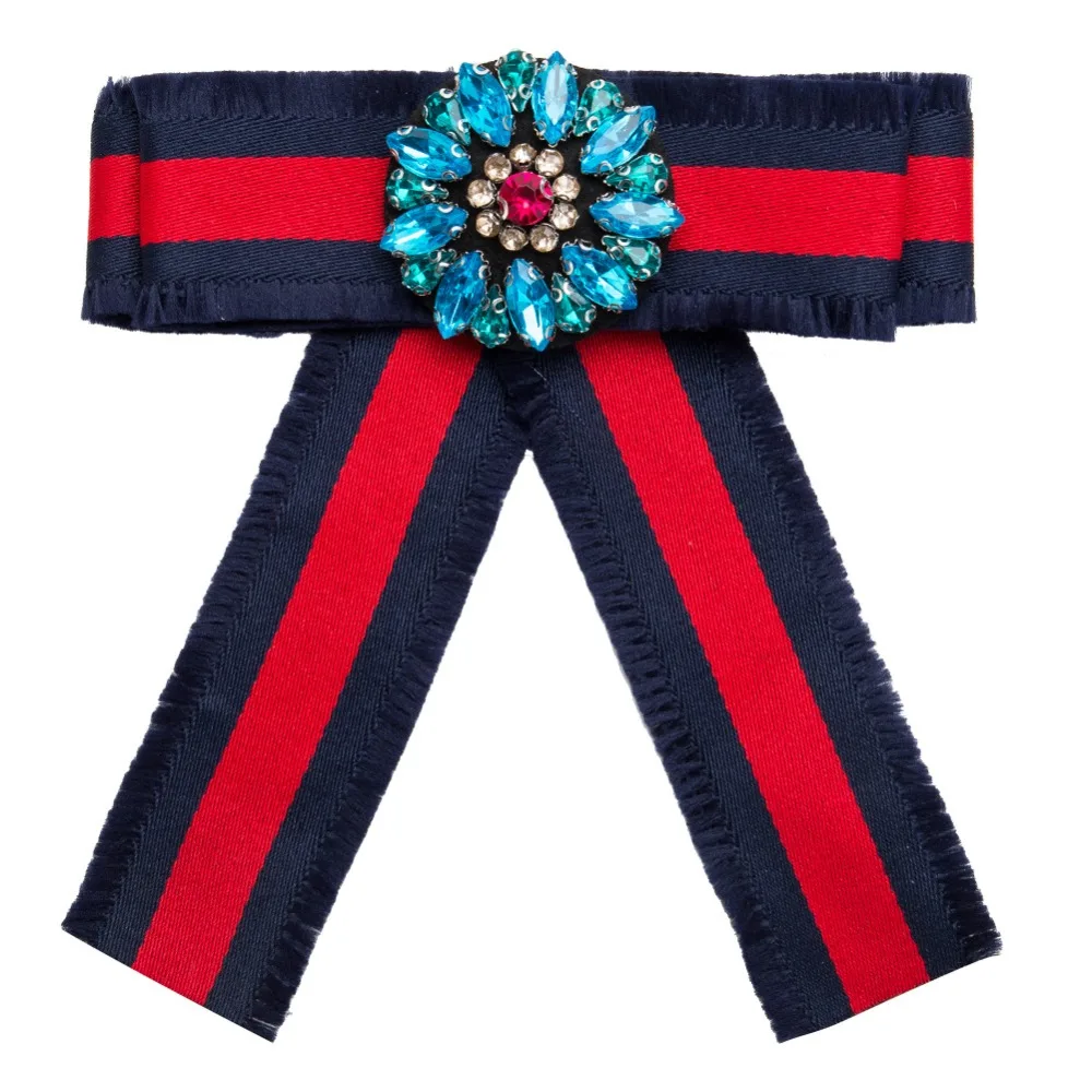 Популярный аксессуар для ювелирных изделий тканевая лента с синим кристаллом