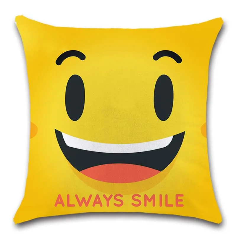 Наволочка для подушки Smile happy face украшение милый домашний диван отдыха в офисе