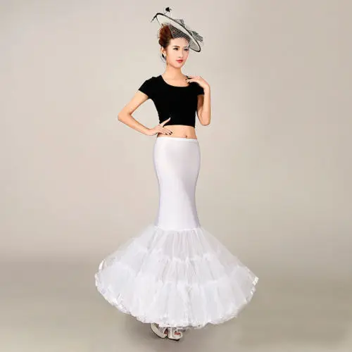 1 Hoop Cheap Long Wedding Bridal Petticoat Crinoline Ball Gown Skirt Rockabilly Tutu Underskirt Slips Accessories Jupon | Свадьбы и