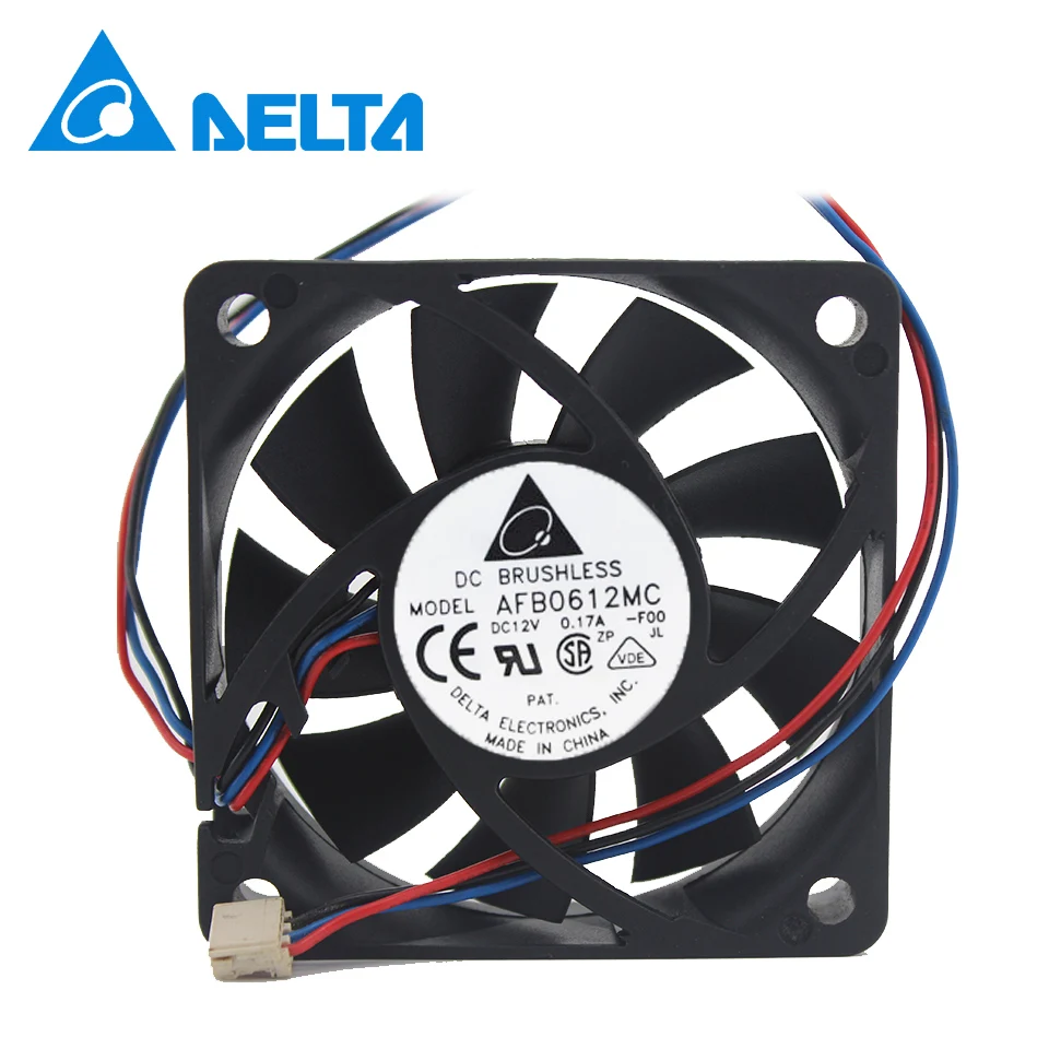 Новый и оригинальный AFB0612MC 6015 60 мм 12V 0.17A двойной трехшаровой Вентилятор