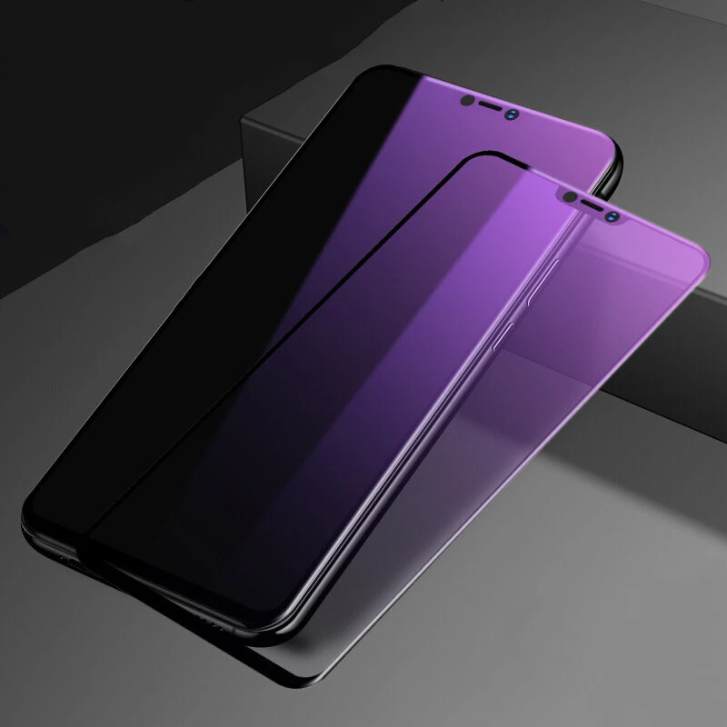 EXUNTON полное покрытие анти синее Закаленное стекло протектор экрана для VIVO X21