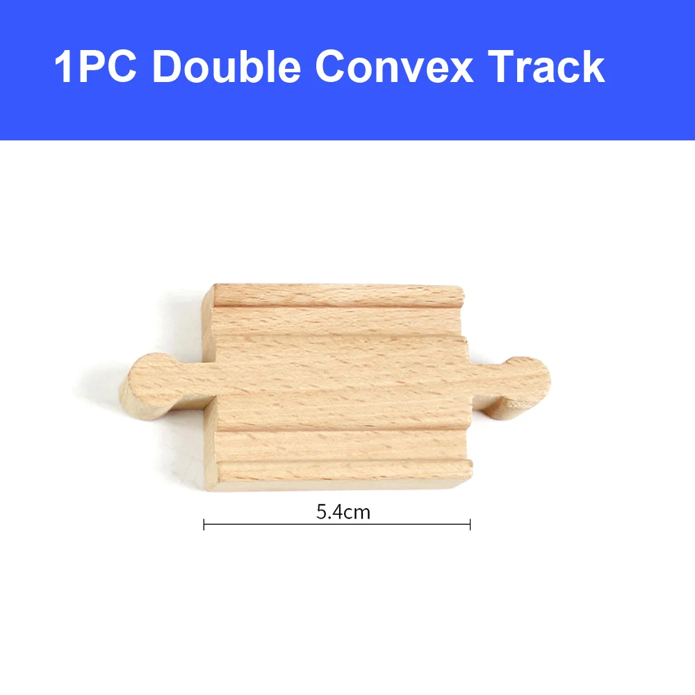 1pc convex track Деревянная железная дорога, игрушка, универсальные аксессуары, конкурентоспособная для Томаса, все бренды, обучающая железная дорога, поезд, автомобиль, игрушки для детей - Цвет: 1pc convex track
