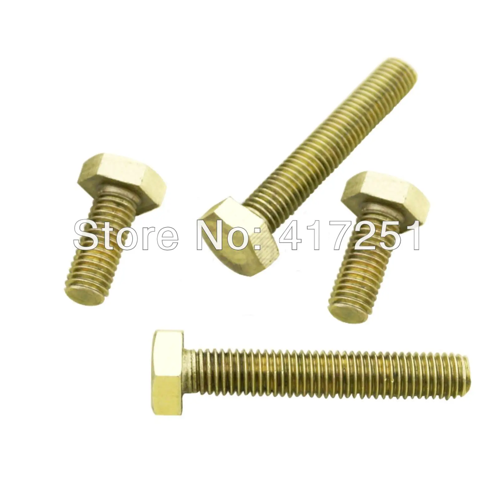 

10 pieces Metric Thread M8*40mm Brass Outside Hex Screw Bolts Fasteners