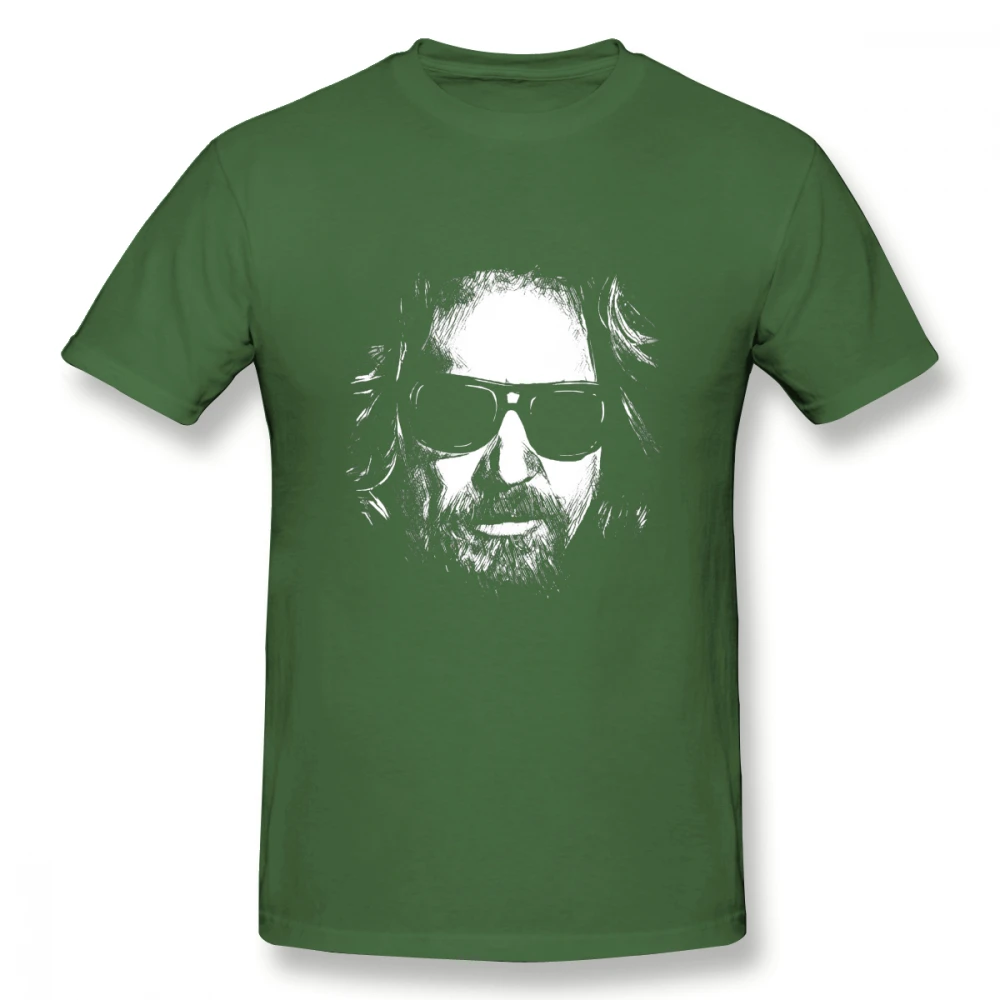 Армейский зеленый The Dude Jeff Bridges Big Lebowski футболка унисекс Homme футболка из органического хлопка большой размер футболка - Цвет: Армейский зеленый