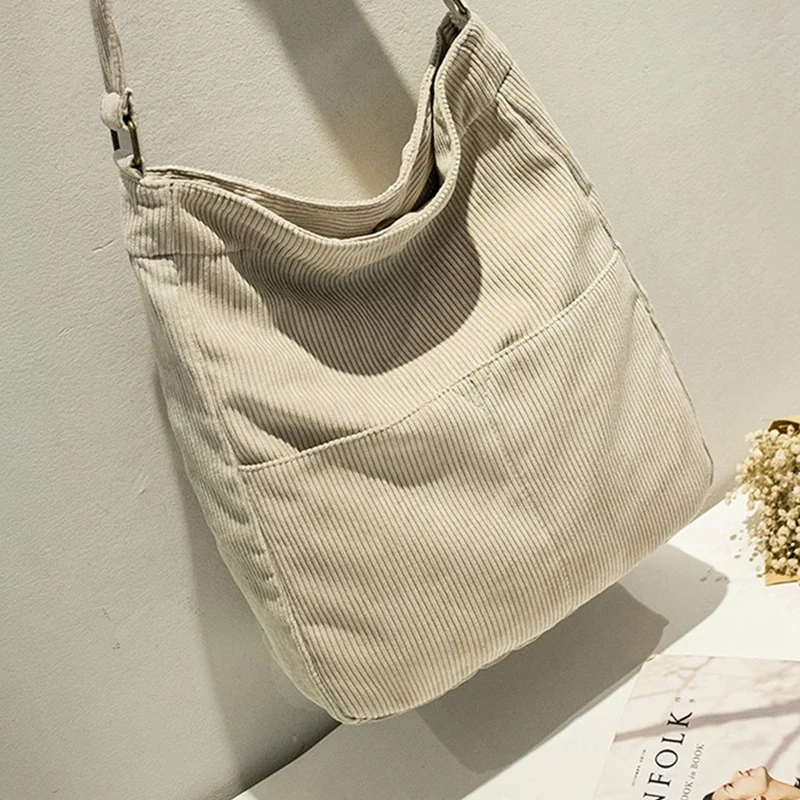 TFTP-модная Вельветовая сумка через плечо простая Холщовая Сумка в стиле ретро