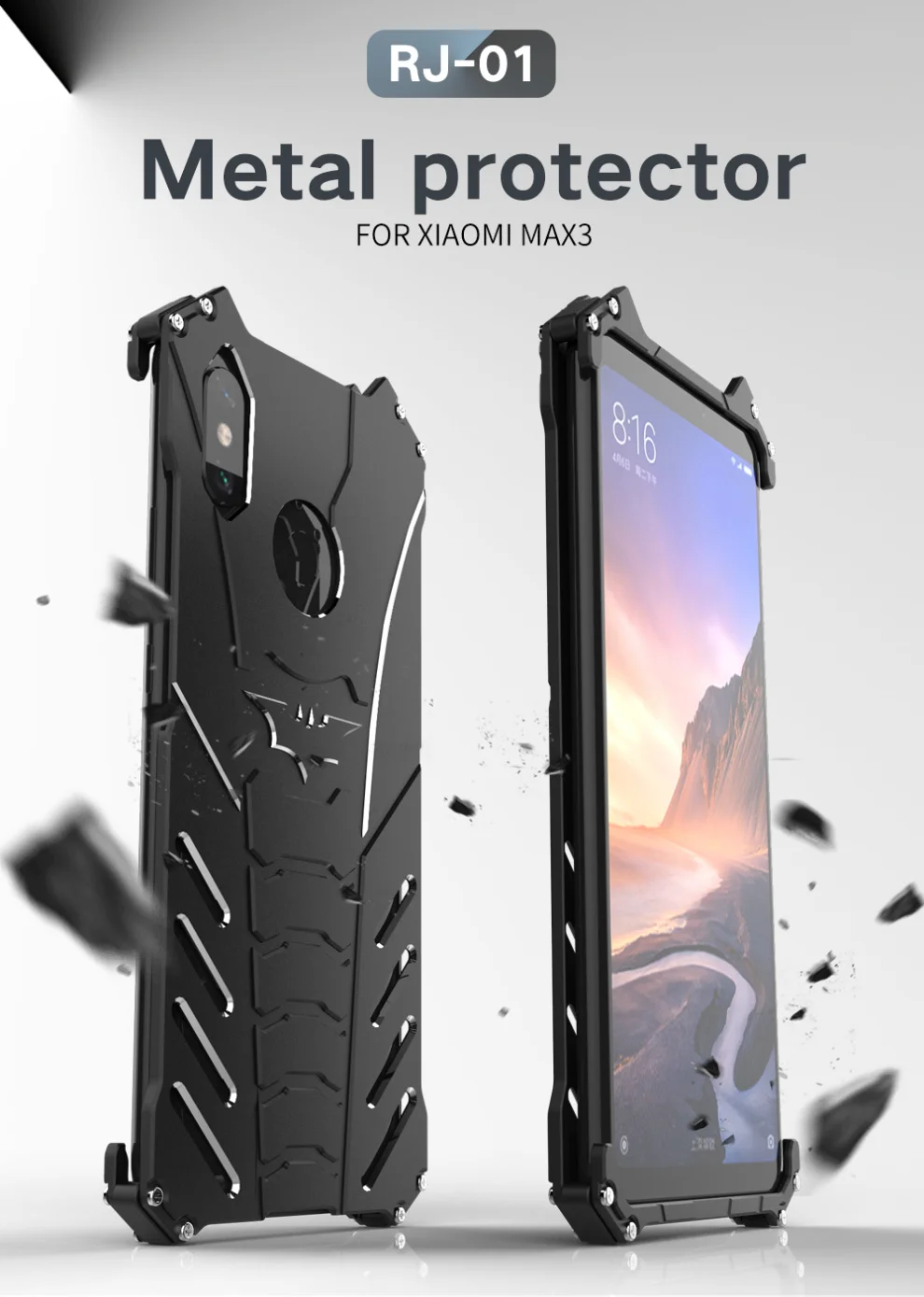 Роскошный металлический алюминиевый чехол для Xiaomi mi Max 3 Marvel с элементами Бэтмена, жесткий защитный чехол для Xiaomi mi Max 3/mi Max3 чехол