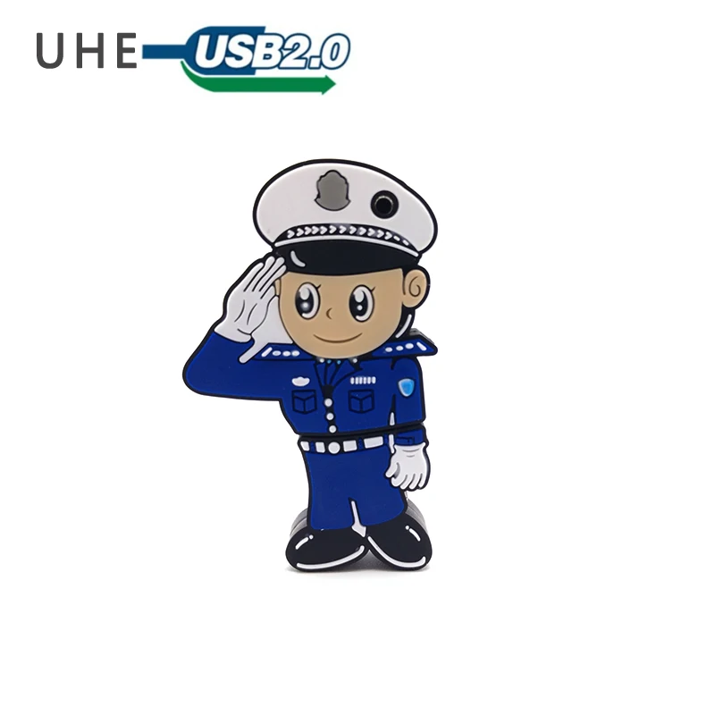 USB флэш накопитель мультяшная модель полиции карта памяти Флешка 32 Гб