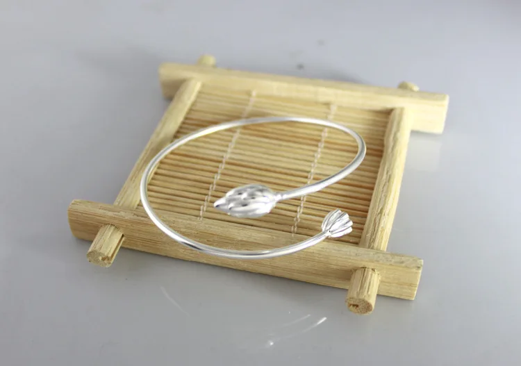 Серебряный браслет S925 пробы модный Лотос|sterling silver bracelet|925 sterling braceletsilver bracelet |