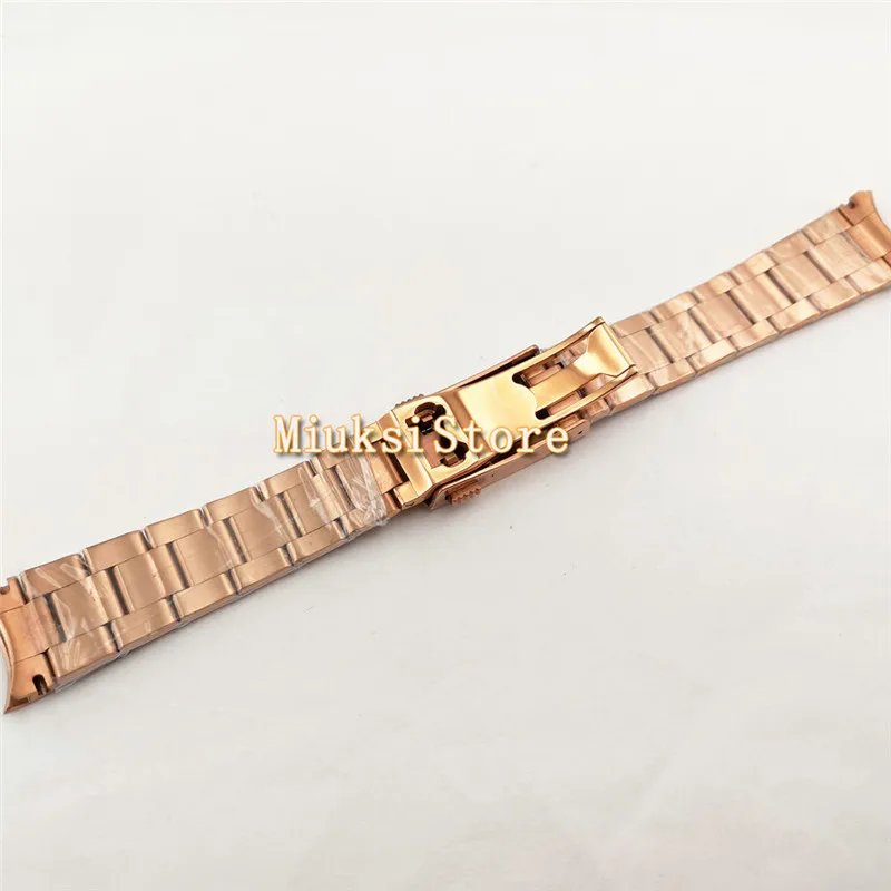 20mm Rose Gold Stainless Steel Band Fit 40mm Mens Wristwatch | Наручные часы