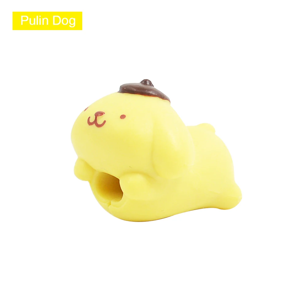 Pulin Dog CHIPAL милый мультфильм укусов USB кабель протектор iphone сматывание кабеля Chompers шнур животное укуса держатель телефона Органайзер защита - Цвет: Pulin Dog