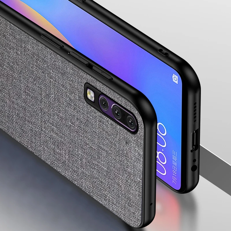 Luxury Soft Cloth Design Phone Case for Huawei P30 Shockproof TPU Frame Back Cover P20 Lite Pro |