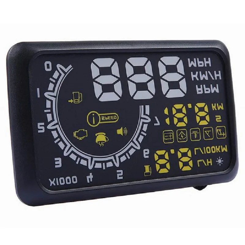 5 дюймовый автомобильный проекционный дисплей HUD OBD2 II Предупреждение о