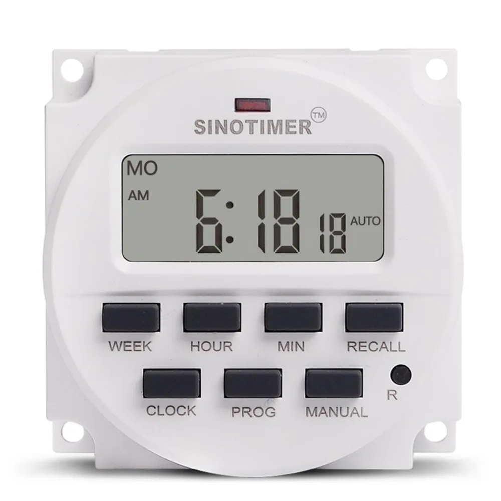 SINOTIMER AC 220 V Еженедельный 7 дней программируемый цифровой таймер с UL Включенный