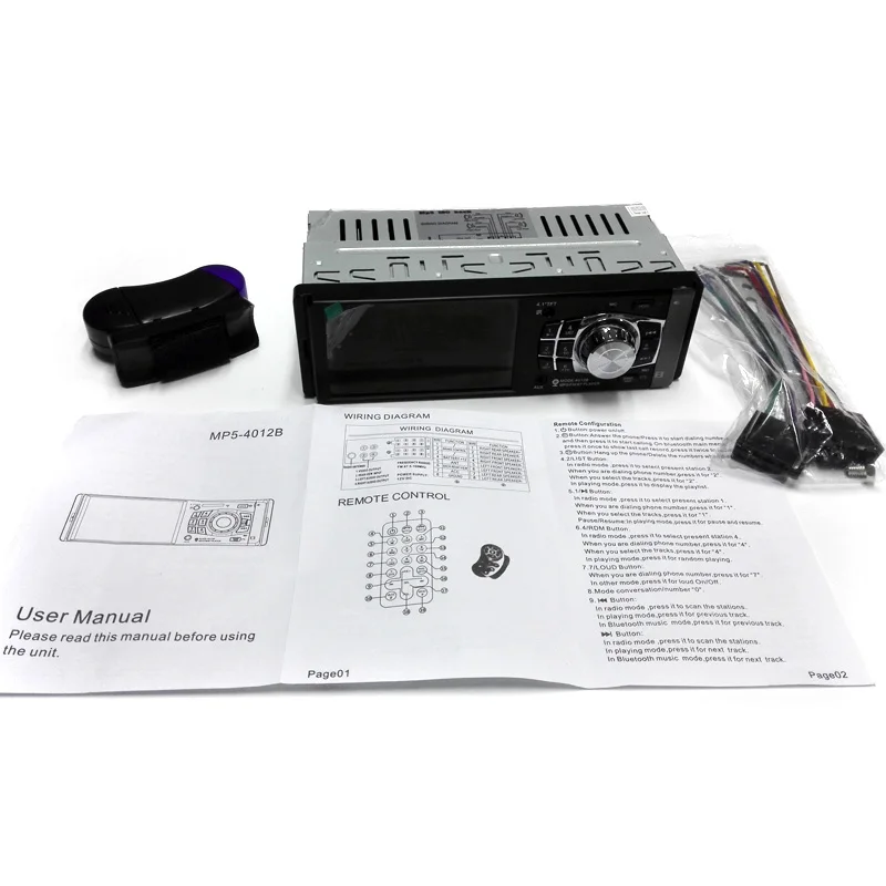 AMPrime 4012B 4 дюйма 1 Din автомагнитола Авто Аудио Стерео FM bluetooth Поддержка камеры