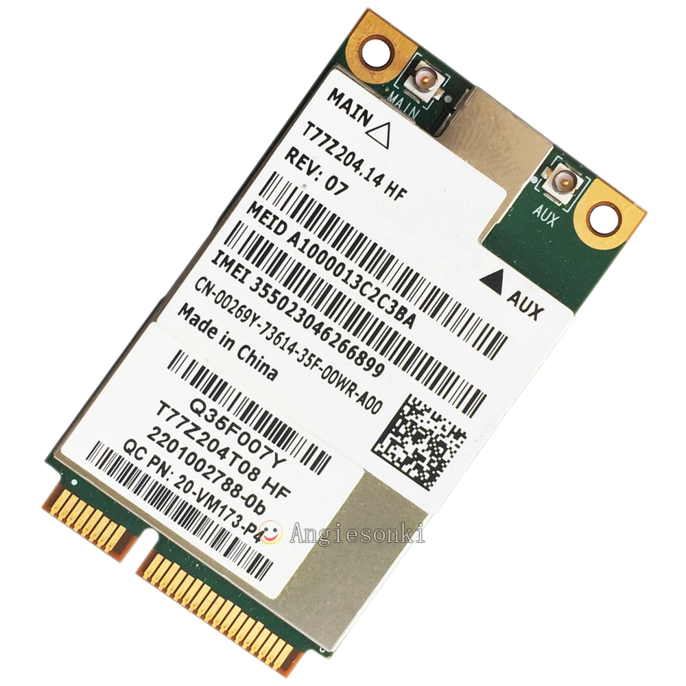 Беспроводная широкополосная мини-карта E396 3G WWAN PCIe HSPA +/EV-DO EDGE WCDMA беспроводная