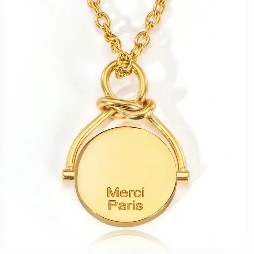 Окисленное винтажное ожерелье с круглой подвеской в виде монеты для мужчин и