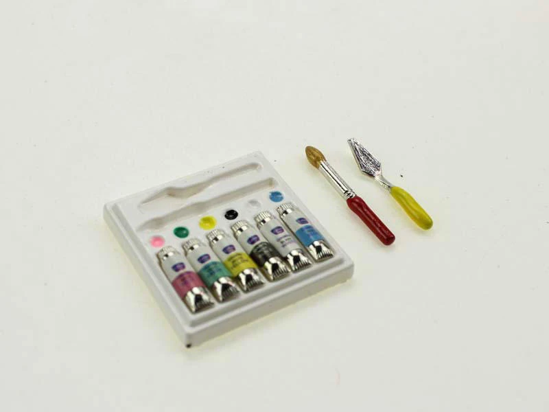 1:12 кукольный домик миниатюрная мини-картина Акварельная ручка Аксессуары для кукол игрушки для лесной семьи животных коллекционный подарок