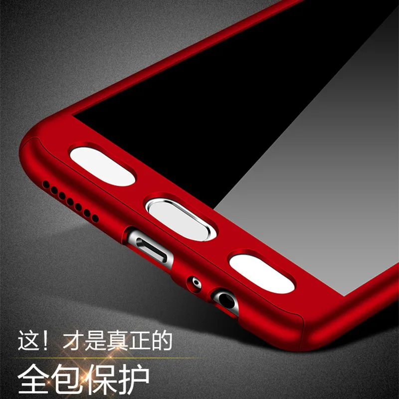 Для Xiaomi 5X A1 5S 360 Защитный чехол с полным корпусом задняя крышка закаленным стеклом