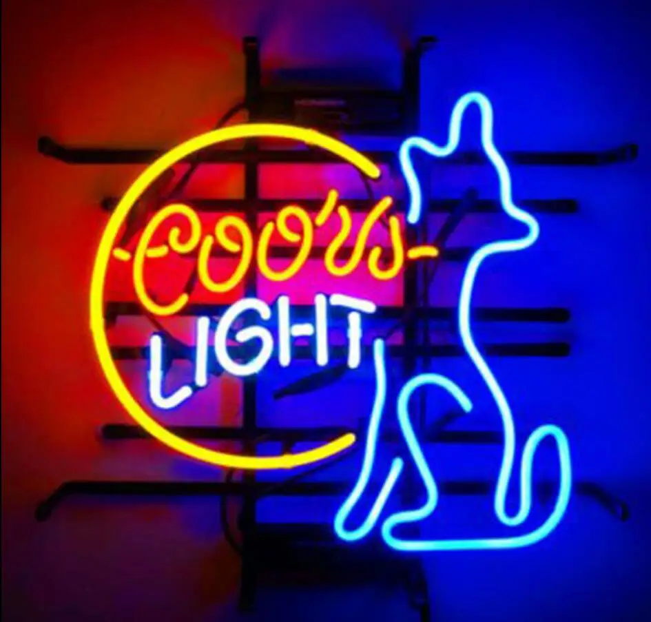 

Изготовленный На Заказ Coors светильник собачий Стекло неоновый светильник вывеска пивной бар