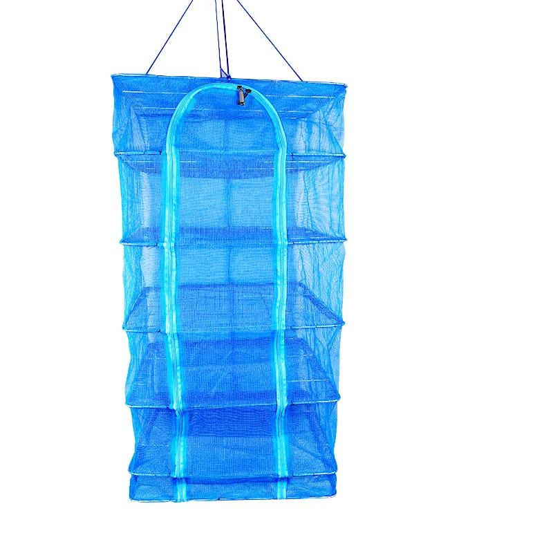 

4 Layers Fish Net Flake Drying Fishing Net Rack Folding Mesh Hanging Non-Toxic Vegetable Dishes Hanger Dryer B308