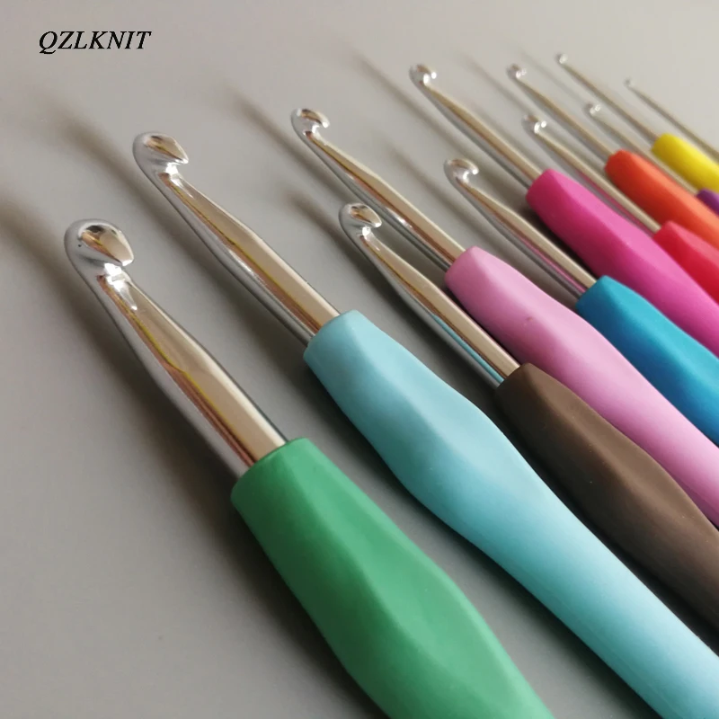 Мягкие резиновые крючки для вязания крючком QZLKNIT 11 шт./компл. 2 0 8 мм карамельных