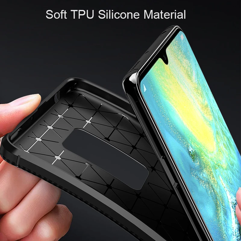 Углеродное волокно чехол для huawei mate 20 X Мягкий силиконовый TPU X/mate Lite/mate Pro Hoesje |