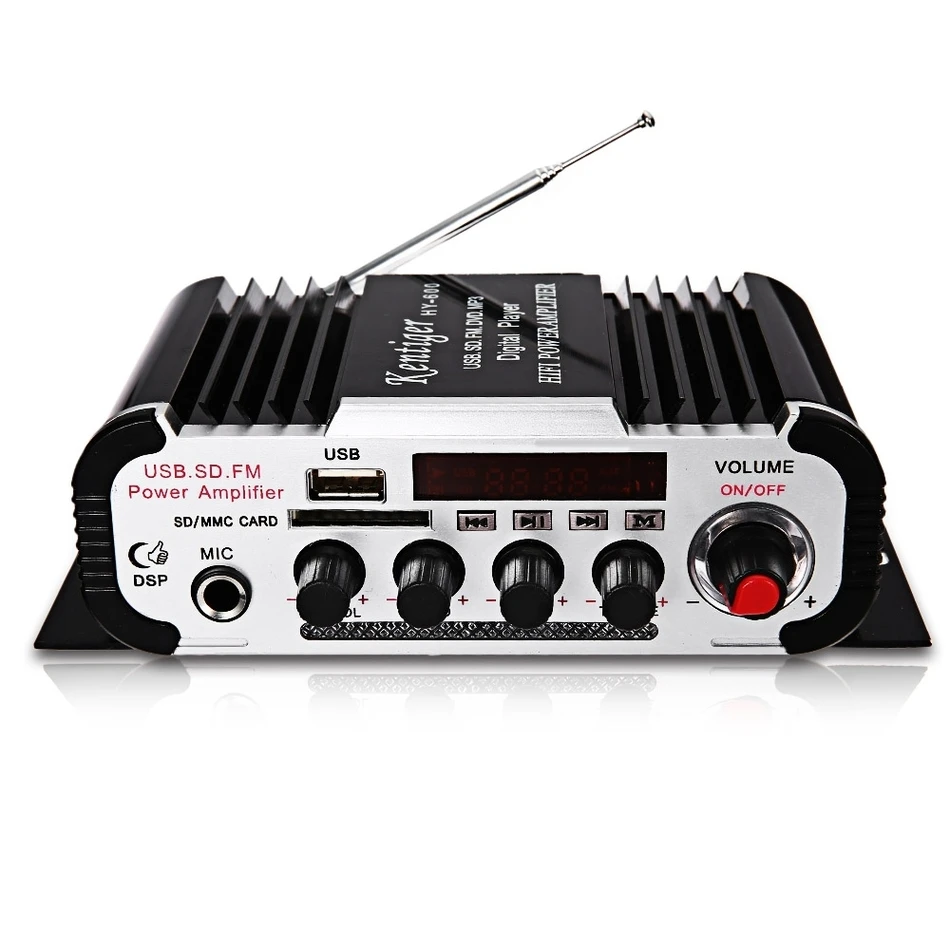 HY 600 мини FM ИК Управление 20 кГц 2 Каналы fm MP3 usb Hi Fi стерео Мощность цифровой