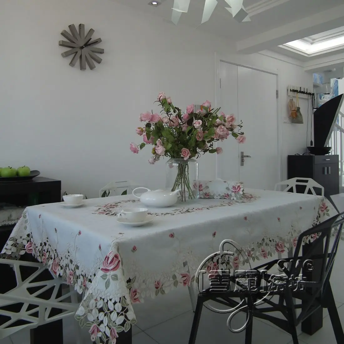 Ткань для вышивки в стиле деревенской моды обеденный стол скатерть с вырезом