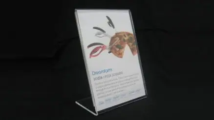 

55x83mm Acrylic Plexiglass Photo Frame For Picture Display L Sign Insert Card