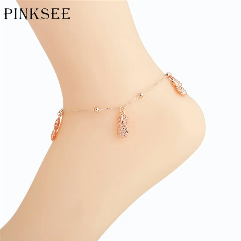 PINKSEE браслет на ногу в виде ананаса цинковый сплав цепочка для ног ювелирные
