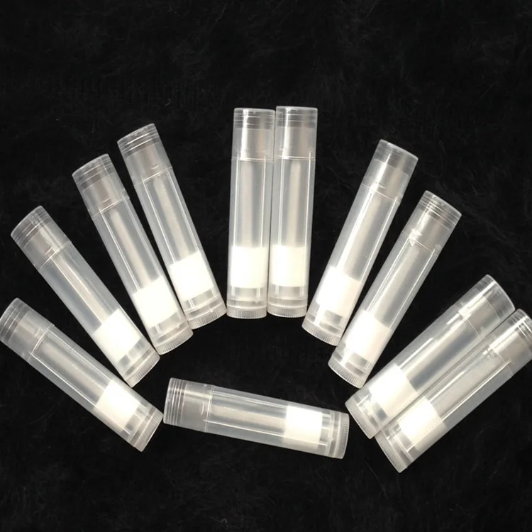 1000 шт прозрачный бальзам для губ 5 г Черная прозрачная туба губной помады