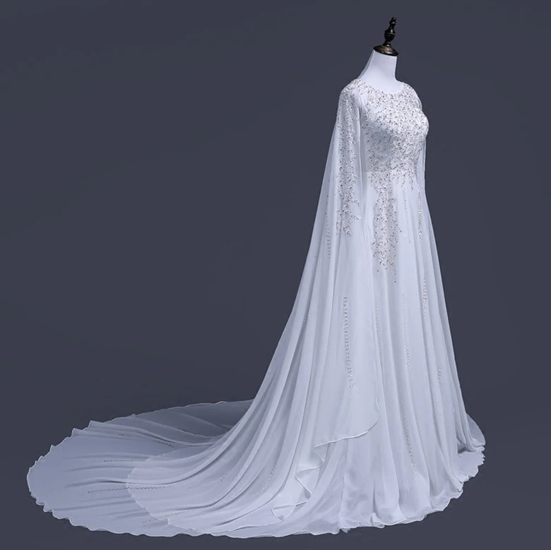 JaneVini Роскошные арабские вечерние платья с блестками и накидкой Дубай Vestidos Largos