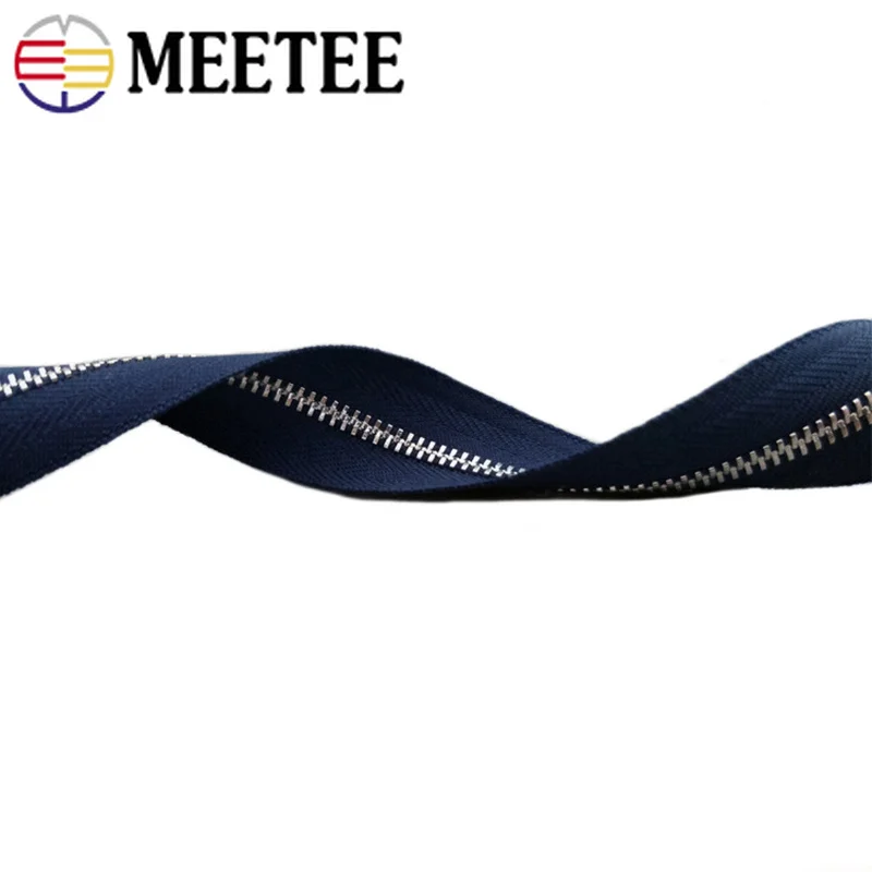 2 метра Meetee 3# металлическая молния без слайдера двойная тяга для одежды кошелек Сумочка Рюкзак DIY аксессуары для шитья ручной работы ZA202