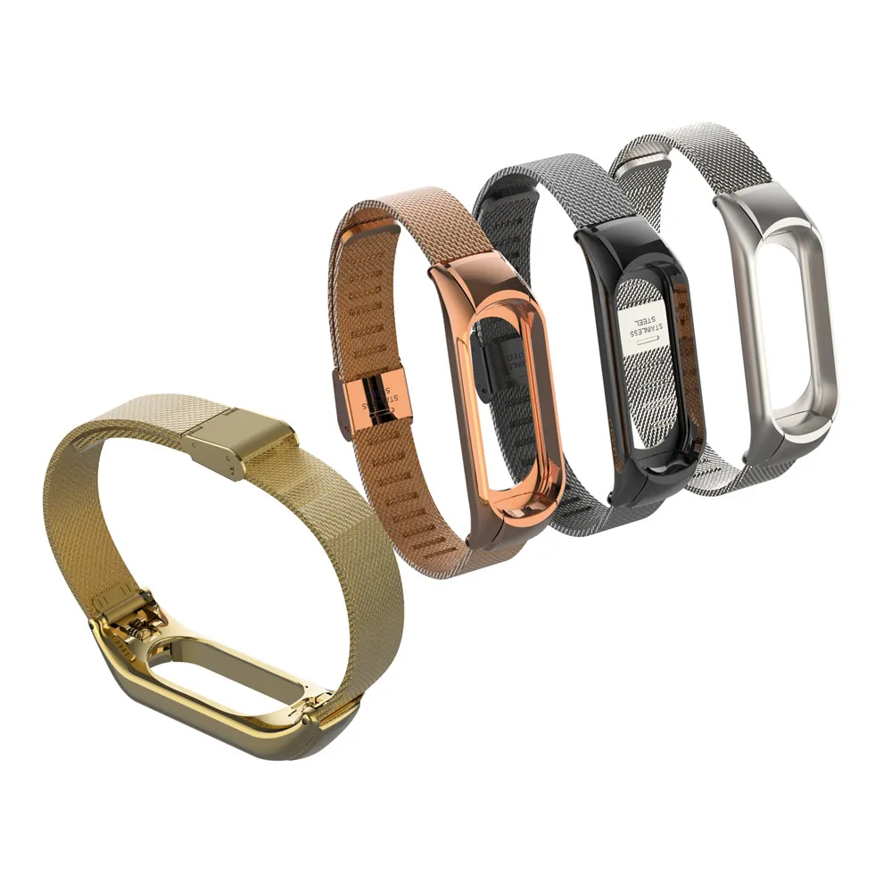 Металлический ремешок для Mi band 3 браслет из нержавеющей стали без винтов Xiaomi mi