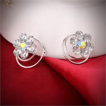 12 шт Pinzas Horquilla De Pelo заколки для волос Cristal Diamante Nupcial Novia Dama Свадебная горячая