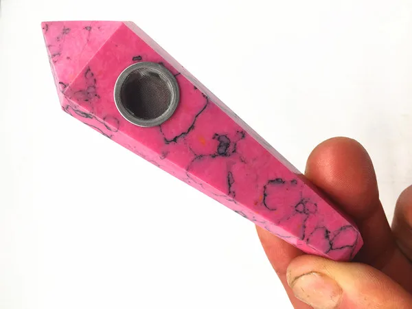 

Quartz crystal red turquoise smoke pipe healed