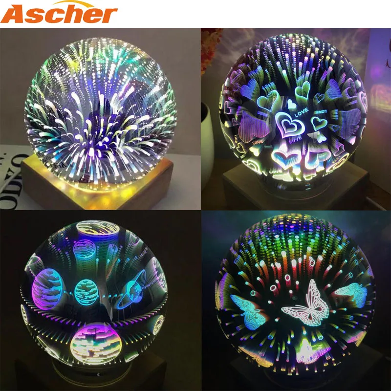 Новинка 3D волшебный стеклянный шар звездное небо ночник настольная лампа луна