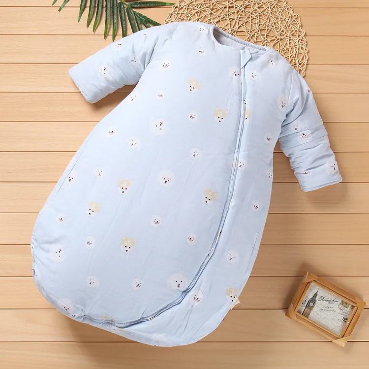 Детский зимний спальный мешок с рукавами детский для новорожденных