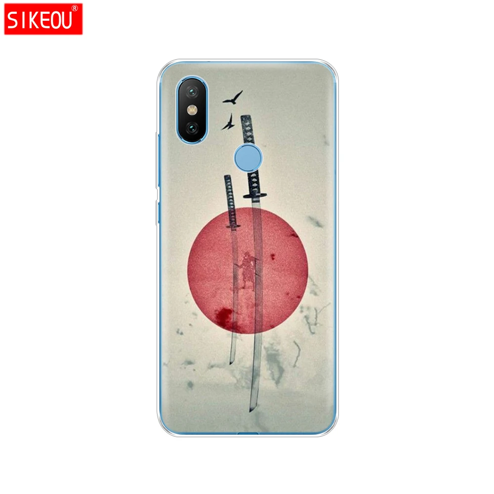 Силиконовый чехол для Xiaomi Mi 8 8SE A1 A2 5 5S 5X 6 Mi5 MI6 NOTE 3 MAX Mix 2 2S японский самурайский