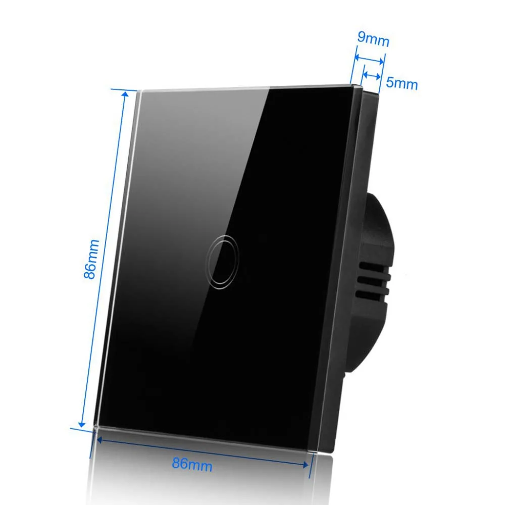 Minitiger y601a стандарт ес/великобритания 1 gang led индикатор переключатель роскошь свет