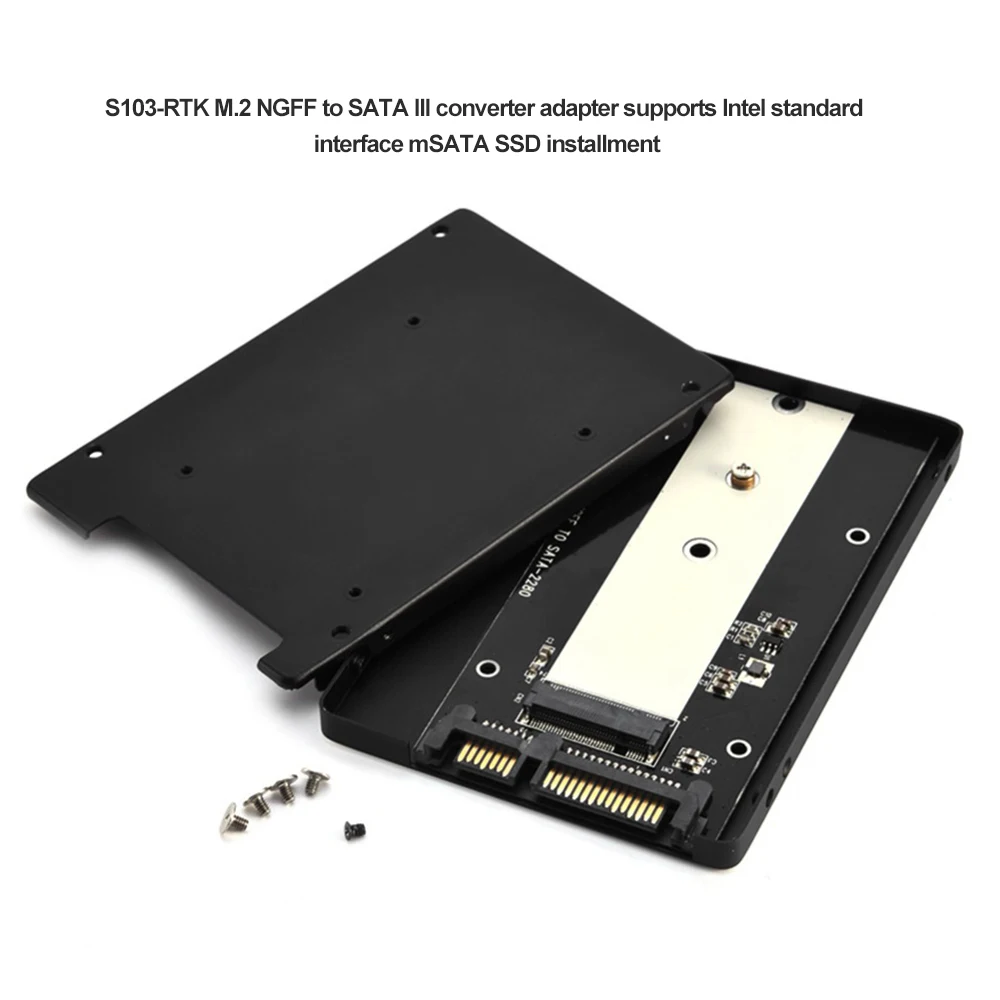 S103 RTK M.2 NGFF в SATA III адаптер преобразователя 2 5 &quotАлюминиевый сплав SSD корпус для