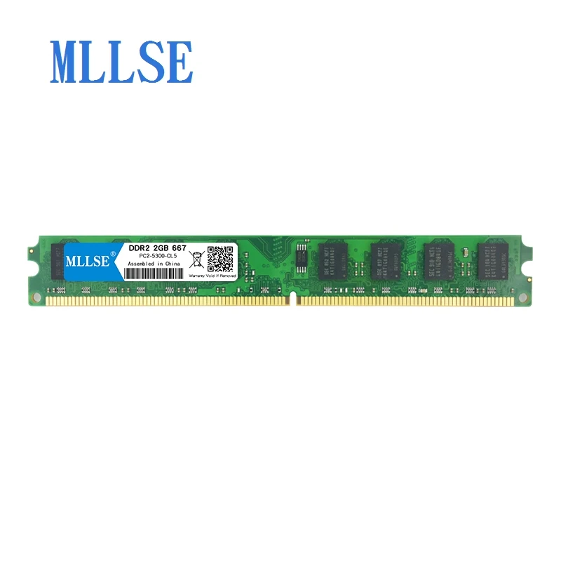 Mllse PC DIMM Ram DDR2 2GB 667mhz 1.5В память для настольных PC2-5300S 240pin без ECC компьютер RAM memoria |