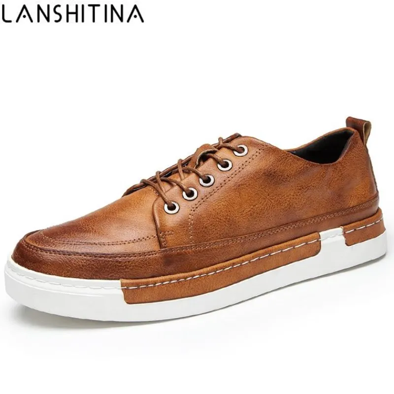 2017 высокое качество осень Мужская обувь зимняя из натуральной кожи модные