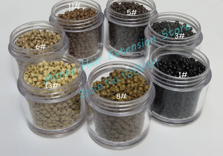 1000 шт./лот Силиконовое нано кольцо для наращивания волос микрокольца 3 0 мм бусины