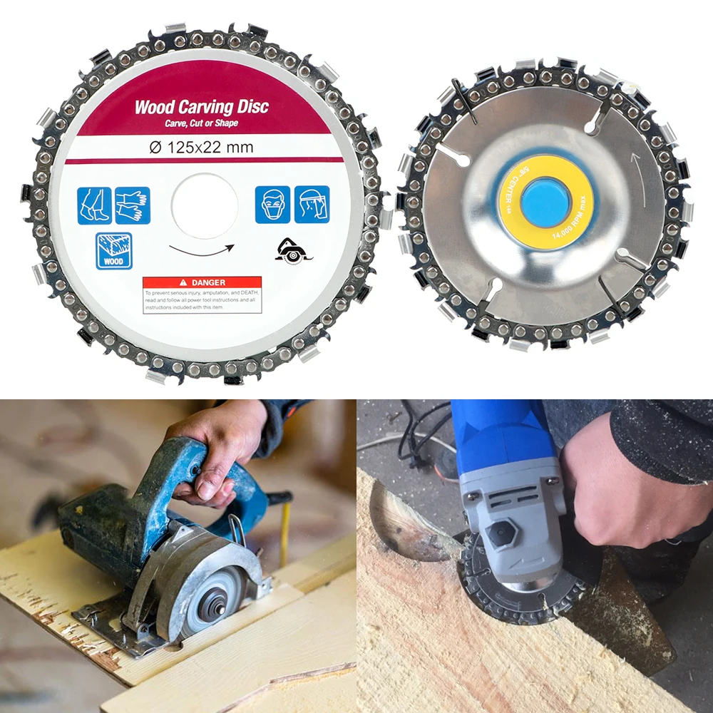 DIYWORK шлифовальный станок, диск и цепь, деревообработка, Долбление, 4 дюйма/5 дюймов, мелкая абразивная режущая цепь для 100/115, угловая шлифовальная машина, 22/28 зуб