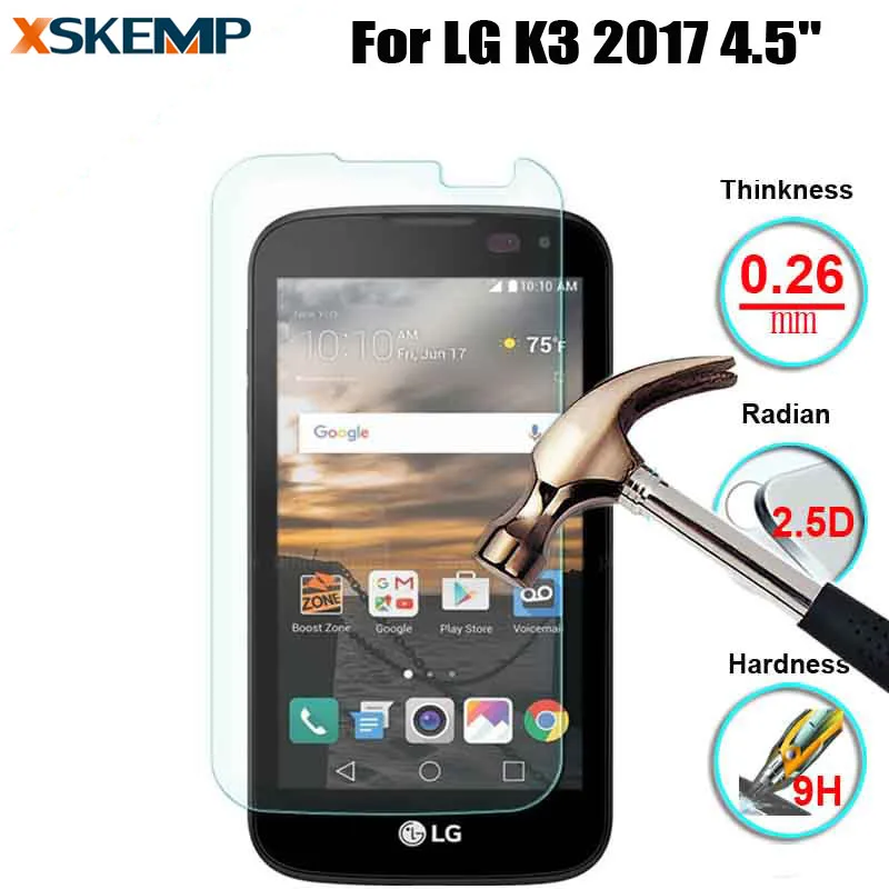 Для LG K3 2017 4 5 &quot2.5D Arc Edge 9H Премиум Закаленное стекло пленка устойчивая к Царапинам