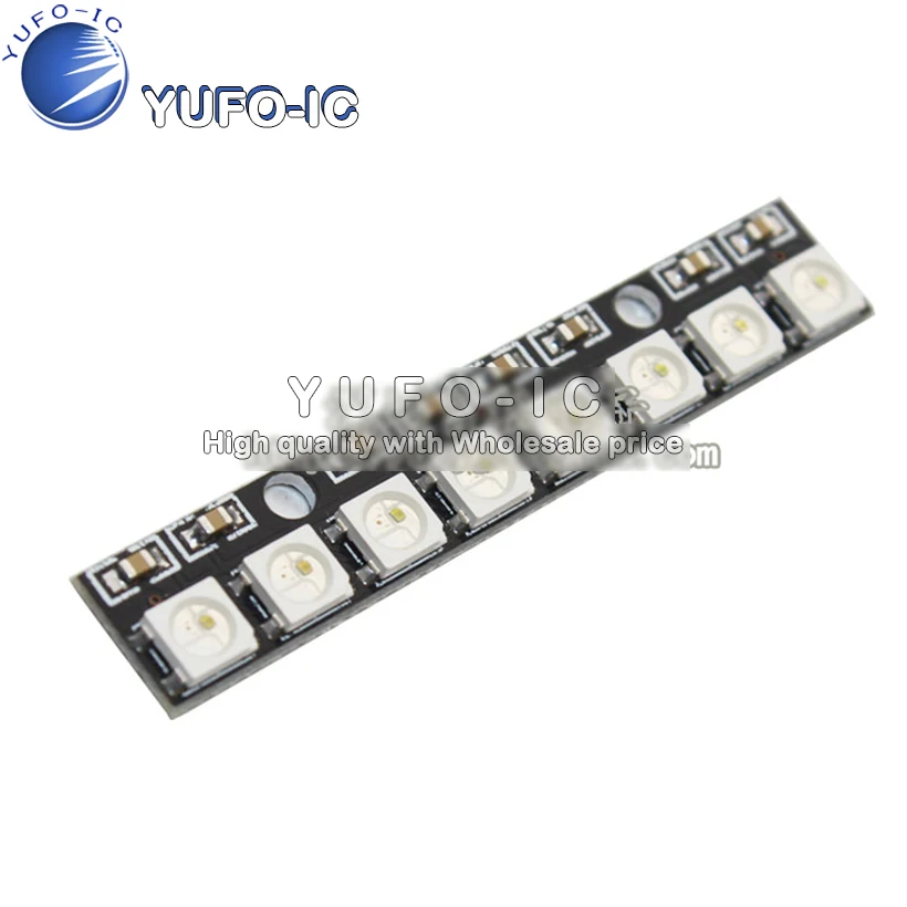 Восемь WS2812 5050 RGB светодиодных полноцветных встроенных ходовых огней макетная