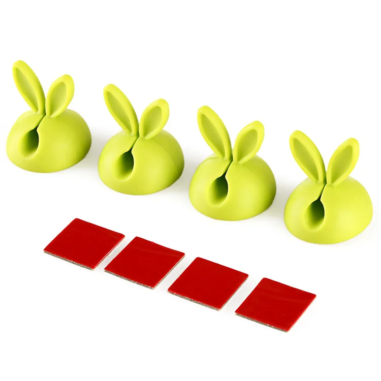 Силиконовый держатель для шнура 8 шт./лот зажим с милыми кроличьими ушками