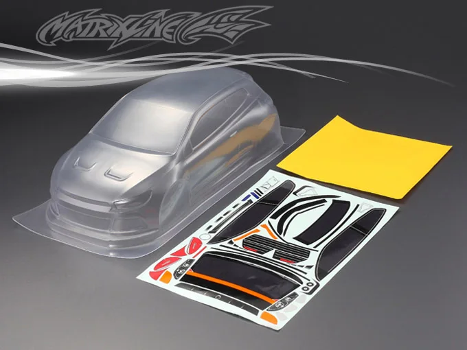 1 комплект корпус для VW SCIROCCO R 1/10 drift RC PC ширина 195 прозрачный без рисунка дрифта hsp